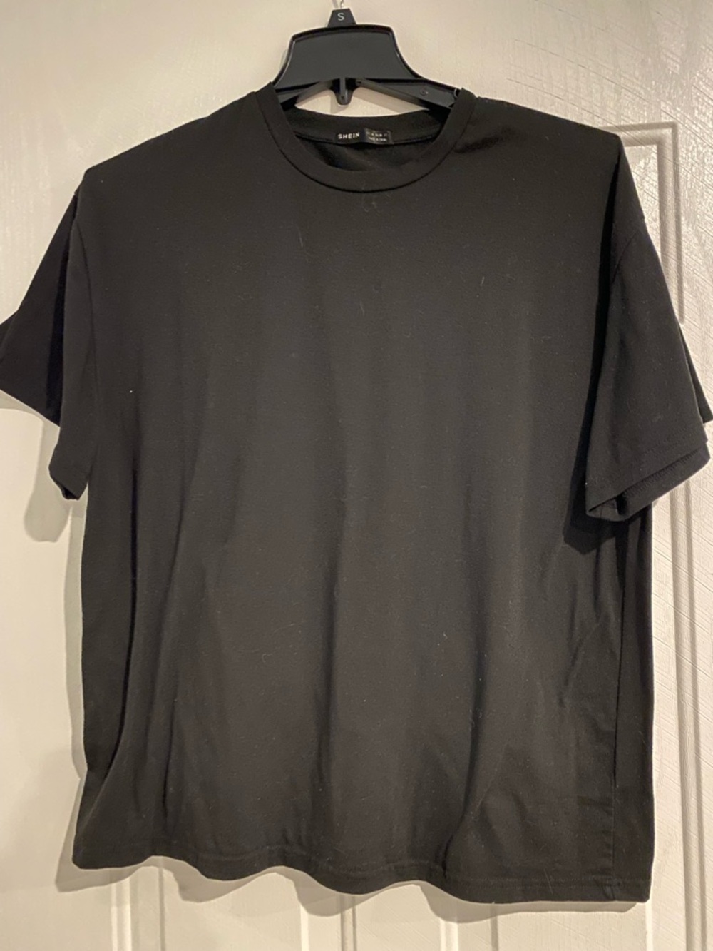SHEIN Black Short Sleeve Crewneck Tee